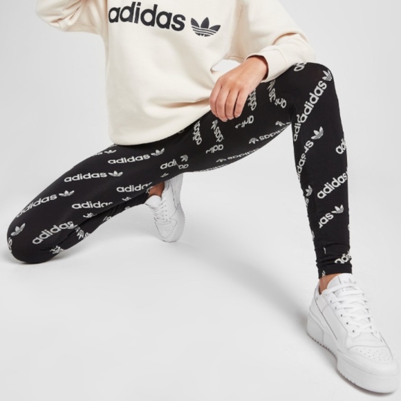 Brand New Adidas Originals 'Logomania' Repeat Logo Leggings - Picture 3 of 14